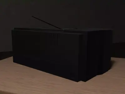 Japanese Radio ZE5 3DModel Low-poly 3D model