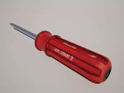 Screwdriver Low-poly 3D model 17
