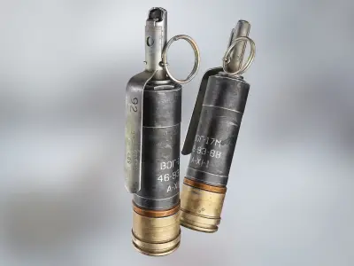Russian grenades pack  Low-poly 3D model