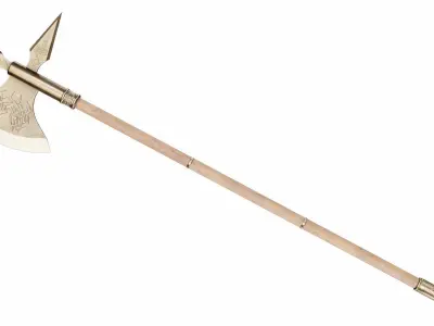 Halberd 03 Low-poly 3D model