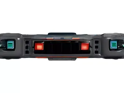 SciFi Broken Hologram Panel Low-poly 3D model