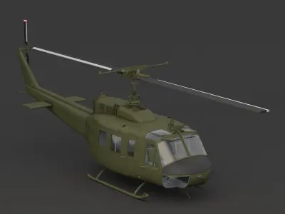 Bell UH-1D Huey 3D model