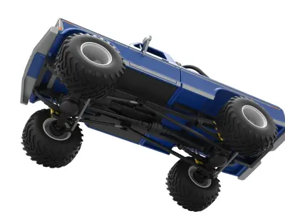 Vintage Monster Truck Scale 1 to 25 3D print model