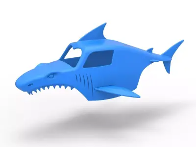 Shark shell for monster truck Scale 1 to 25 3D print model