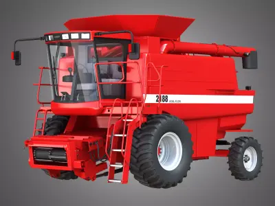 IH 1688 Combine Harvester  3D model
