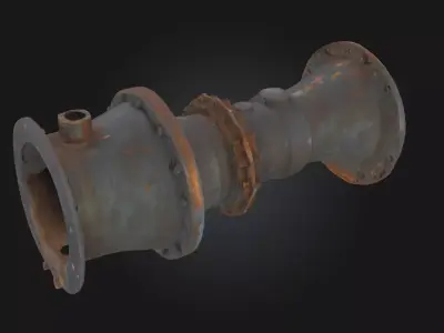 Rusty Conduit Weathered Pipe Model for Industria 3D model