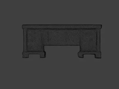 Realistic high quality wooden desk - desk 3D model