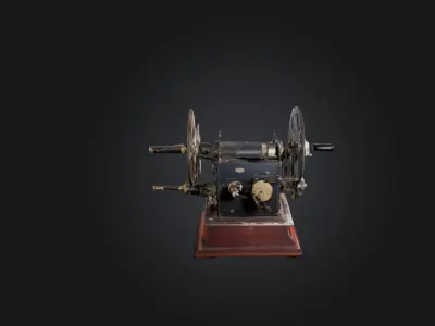Antique Film Projector Low-poly 3D model