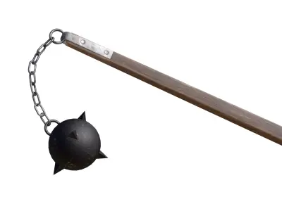 Medieval Spiked Flail 3D model