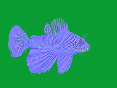 Lionfish Low-poly 3D model order