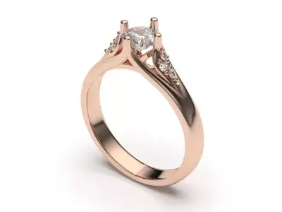 solitaire with ring sizes  8 part S33 3D print model