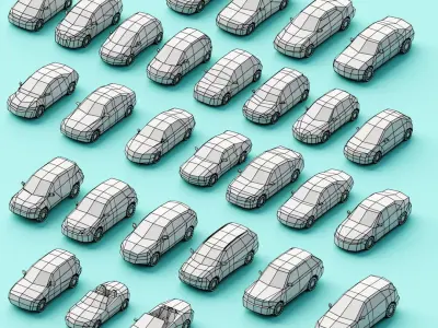 Paper Cars 3D model
