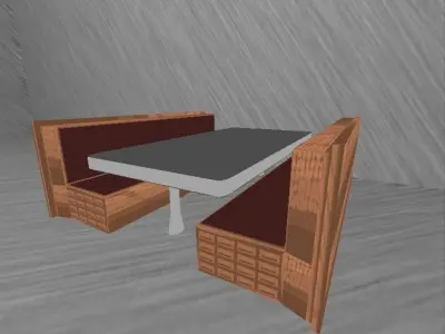 Booth Low-poly 3D model