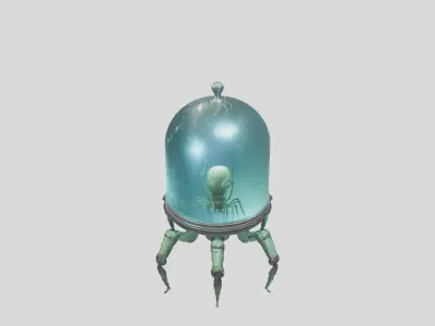 Fantasy Glass showcase Low-poly 3D model
