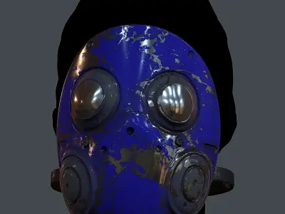 Gas mask helmet 3d model scifi  Low-poly 3D model order