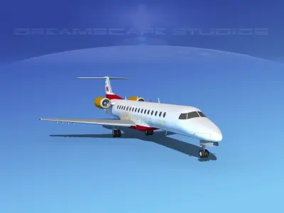 Embraer ERJ-140 New Mexico Jet 3D model
