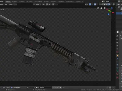 Game Ready Gun - AR15 Low-poly 3D model