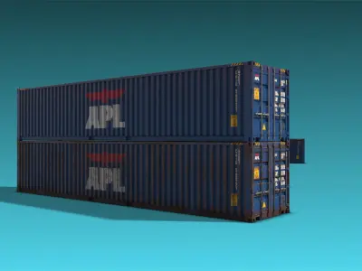 Shipping Container 11 Low-poly 3D model