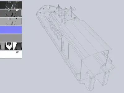 Maritime patrol vehicle Low-poly 3D model