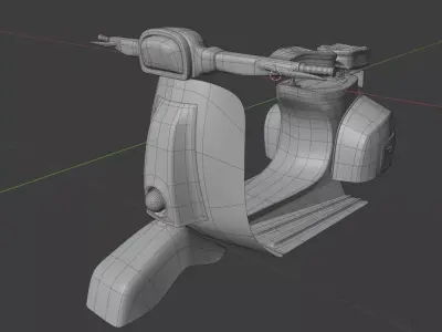 Old Vespa Free 3D model