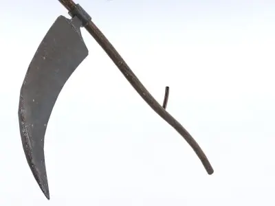 Zombie Scythe Low-poly 3D model