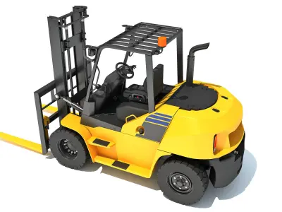 Pneumatic Tire Forklift 3D model