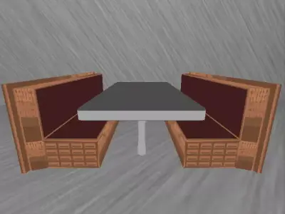 Booth Low-poly 3D model