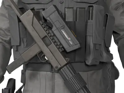 MILITARY XOF Special Operations Game Ready Character  Low-poly 3D model