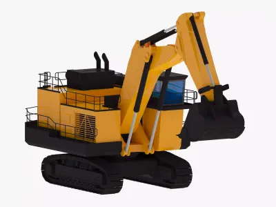 Excavator Mining 3600 Low-poly 3D model