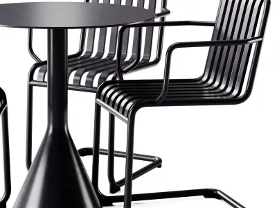 Palissade Cantilever Armchair and Table by Hay 3D model