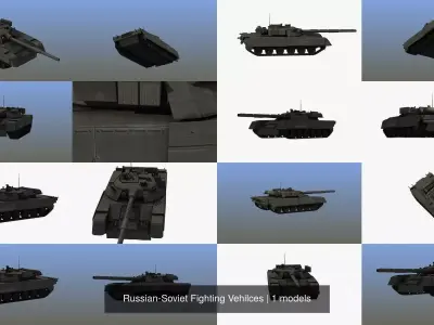 Russian-Soviet Fighting Vehilces 3D Model Pack