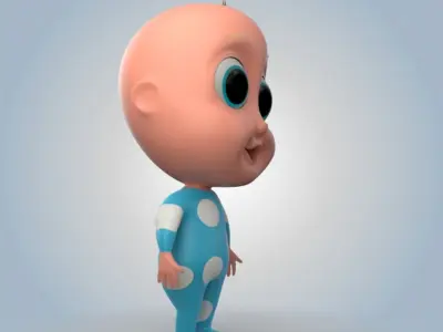 Cartoon Baby 3D model
