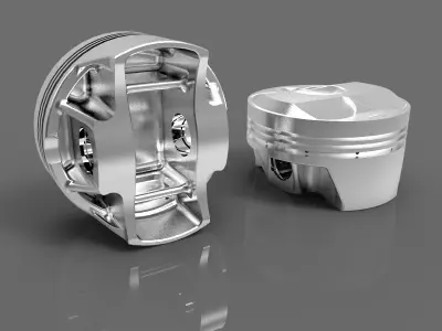 Engine piston 3D model