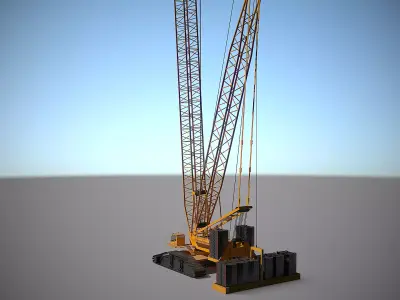 Generic High Crawler Crane 3D model