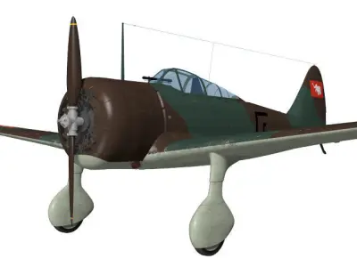 Nakajima Ki27 Nate Otsu Thai Air Force 3D model