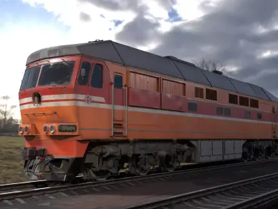 Diesel Locomotive TEP70 3D model