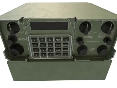 VHF Radio Military Low-poly 3D model