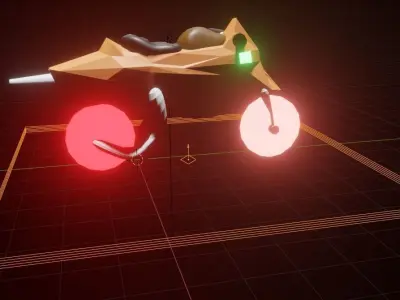 a low poly bike model motorcycle Low-poly 3D model