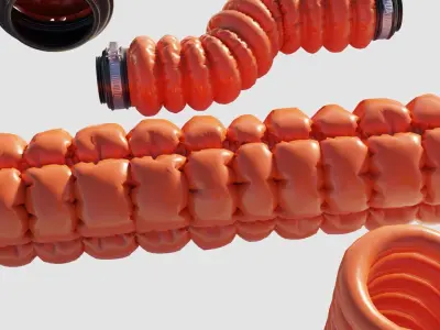 well made 3d cables and wires Low-poly 3D model
