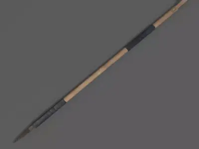 Medieval Spear 3D model Free low-poly 3D model