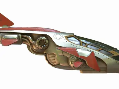 Small Spaceship   Low-poly 3D model