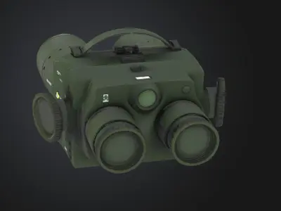 Night Vision Binocular Goggles STL OBJ 3D model