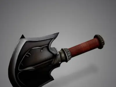 Axe Under Retro Light 3D model