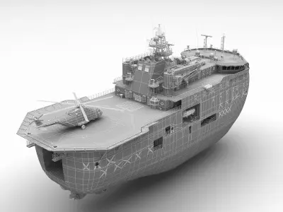 Self-propelled platform North Pole 3D model