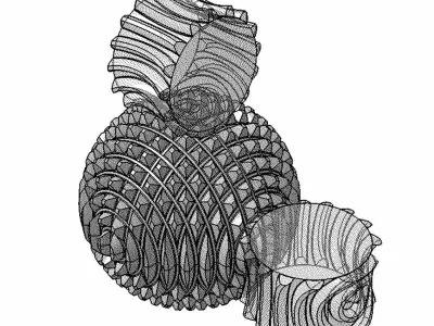 Omnidirectional Gear Low-poly 3D model