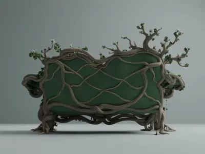 Fantasy Enchanted Forest Sofa 3D model