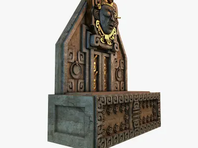 Aztec altar 3D model