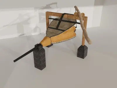 medieval era blacksmith bellows 3D model