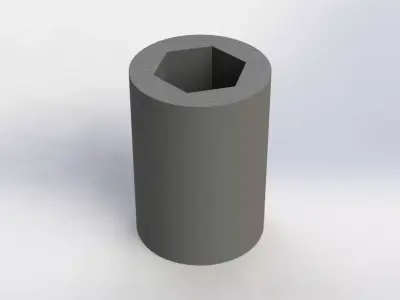 Soquete Longo 27mm x 3-4 pol Long Socket 3D model