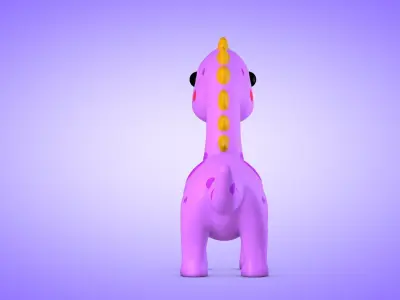 Dinosaur Low-poly 3D model 3